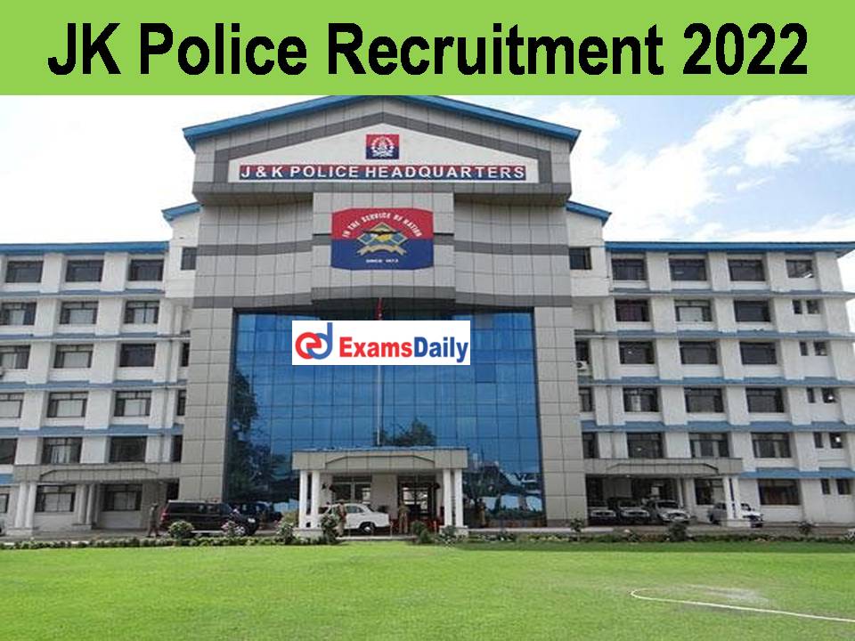 JK Police Recruitment 2022