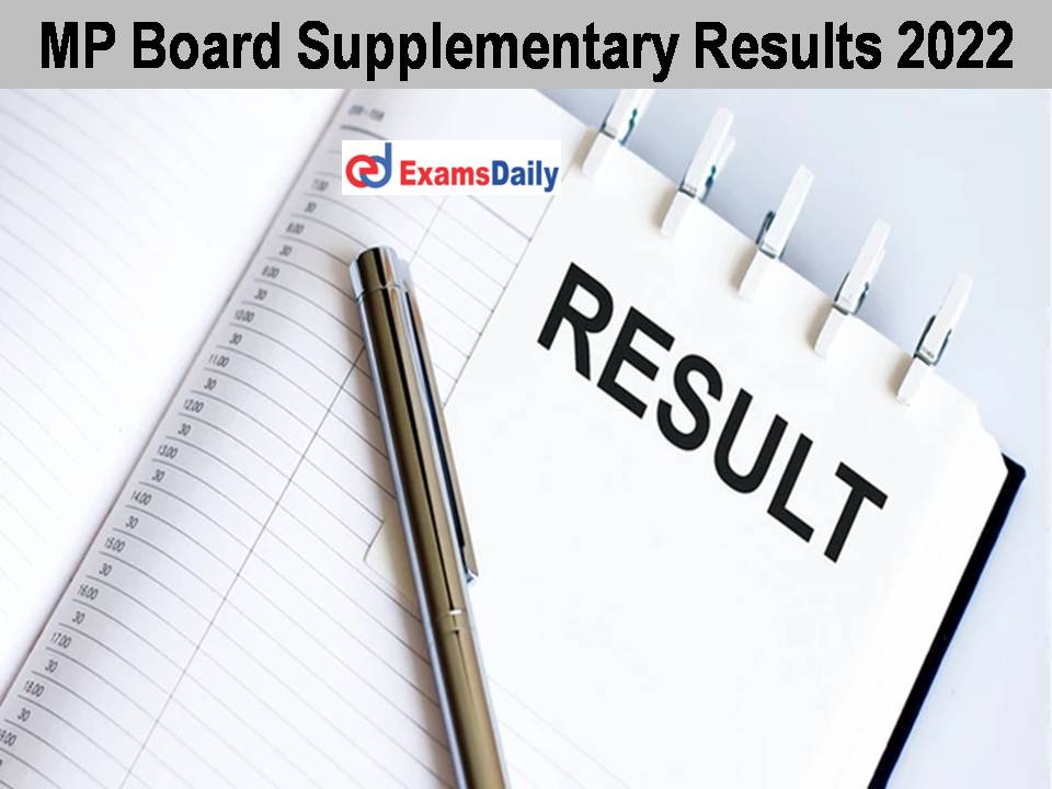 MP Board Supplementary Results 2022