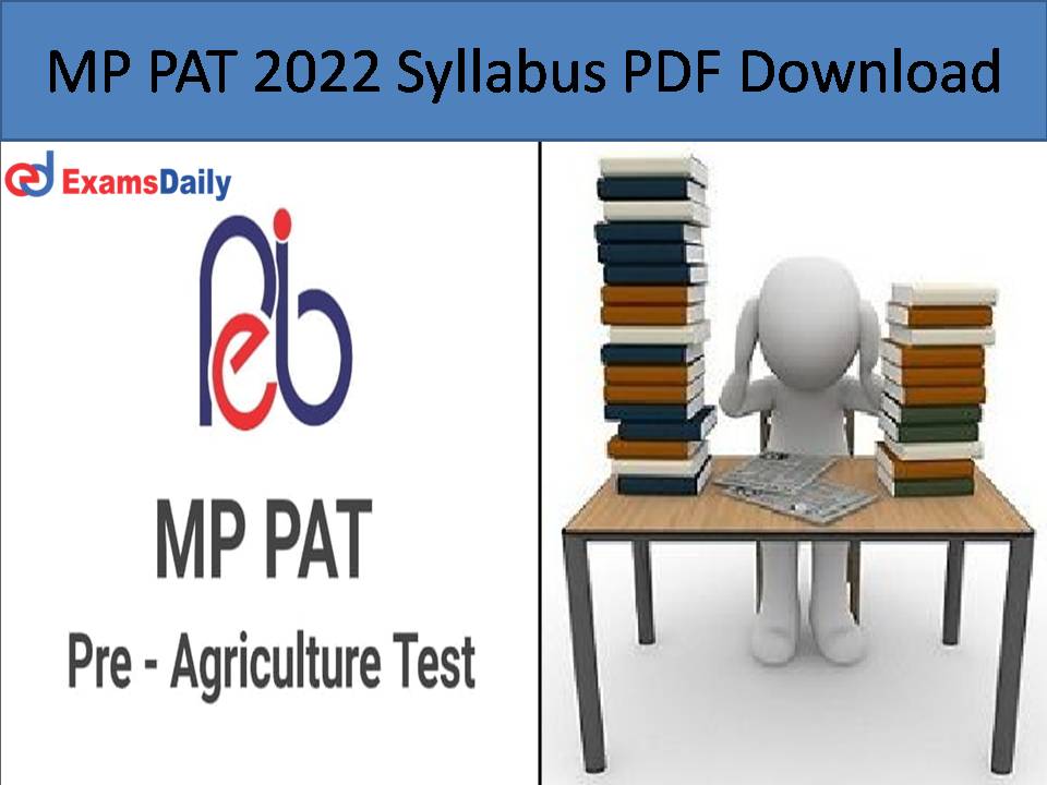 MP PAT 2022 Syllabus PDF Download
