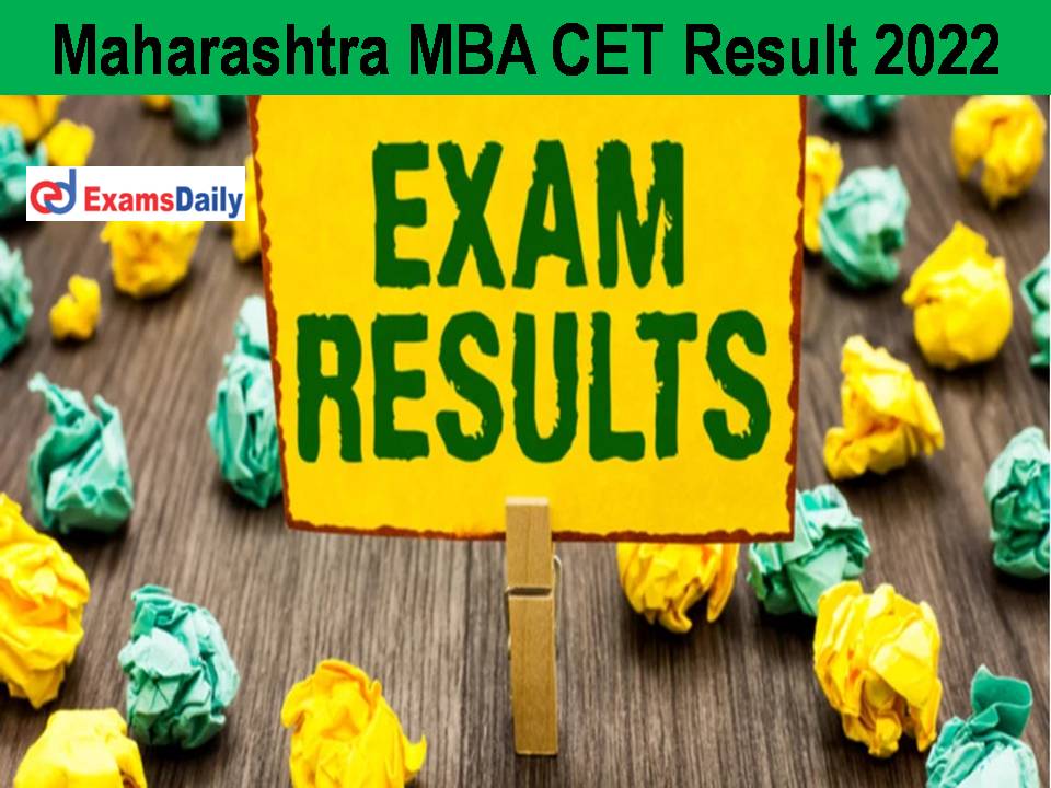 Maharashtra MBA CET Result 2022