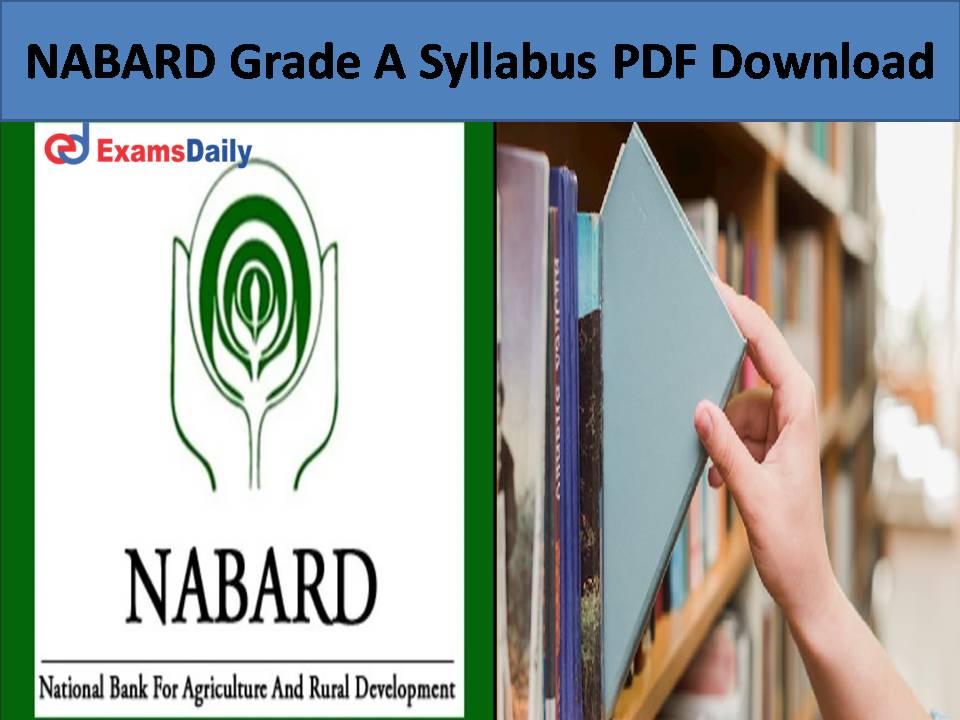 NABARD Grade A Syllabus PDF Download