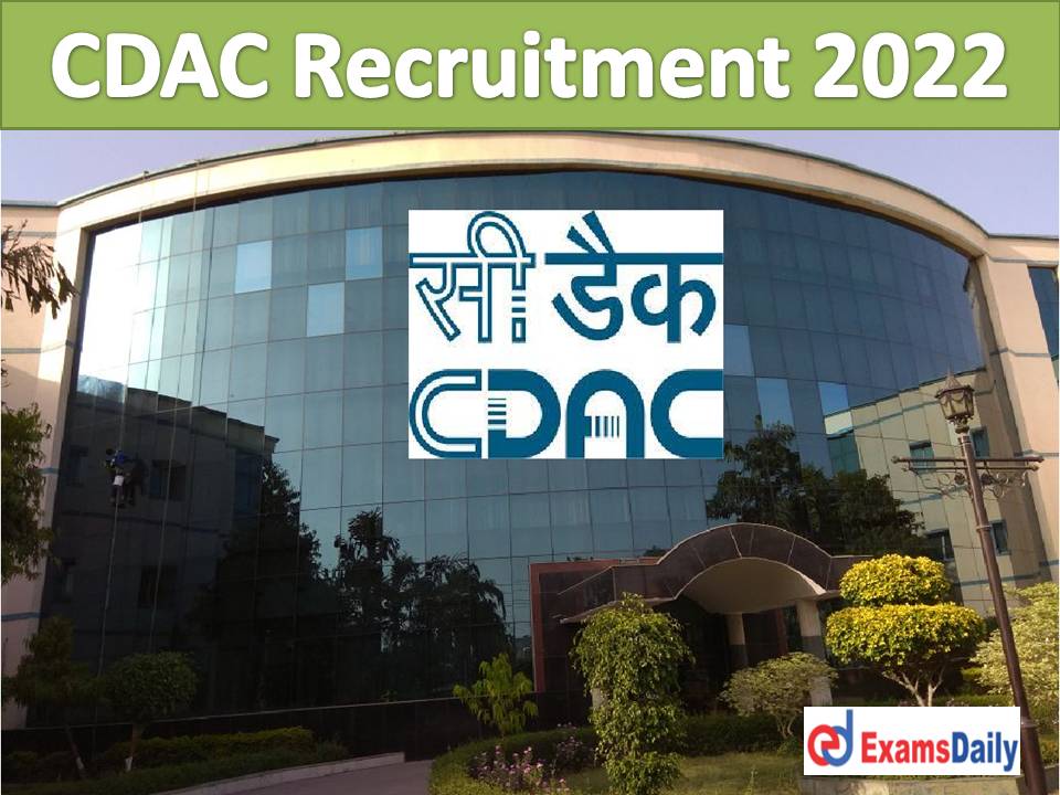 NAPS Suggesting CDAC Recruitment 2022 – Min Qualification (ITI) Online Apply Link Available!!!