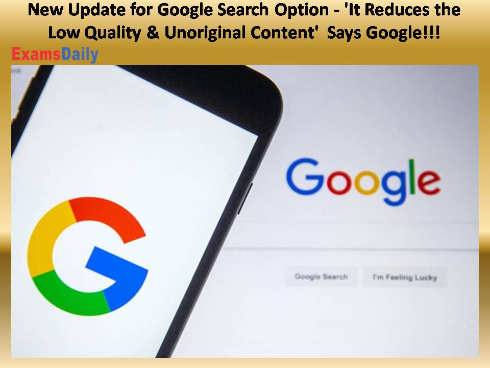New Update for Google Search Option - 'It
