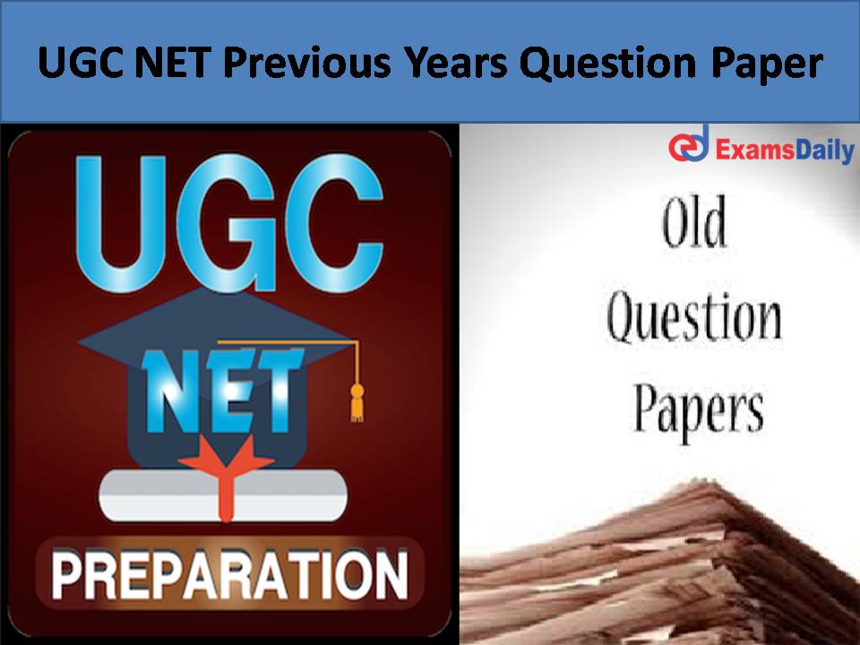 UGC NET Previous Years Question Paper