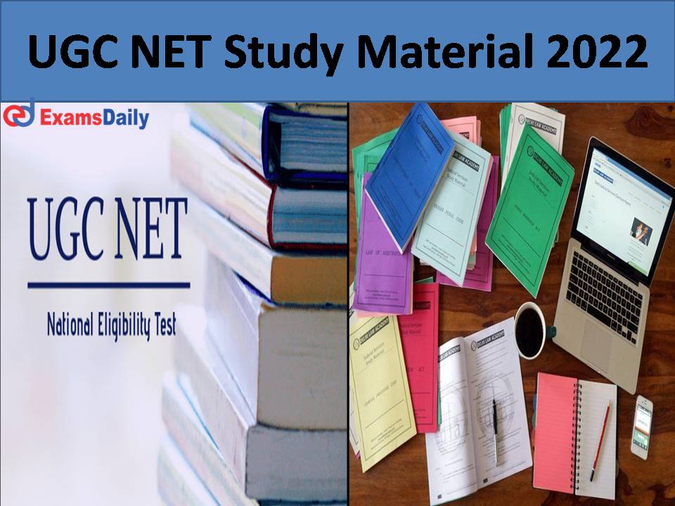 UGC NET Study Material 2022