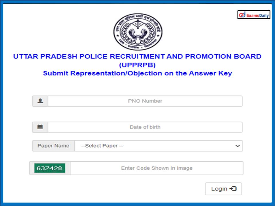 UP Police ASI Answer Key 2022 Out