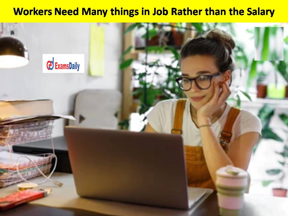 Workers Need Many things in Job Rather than the Salary!!