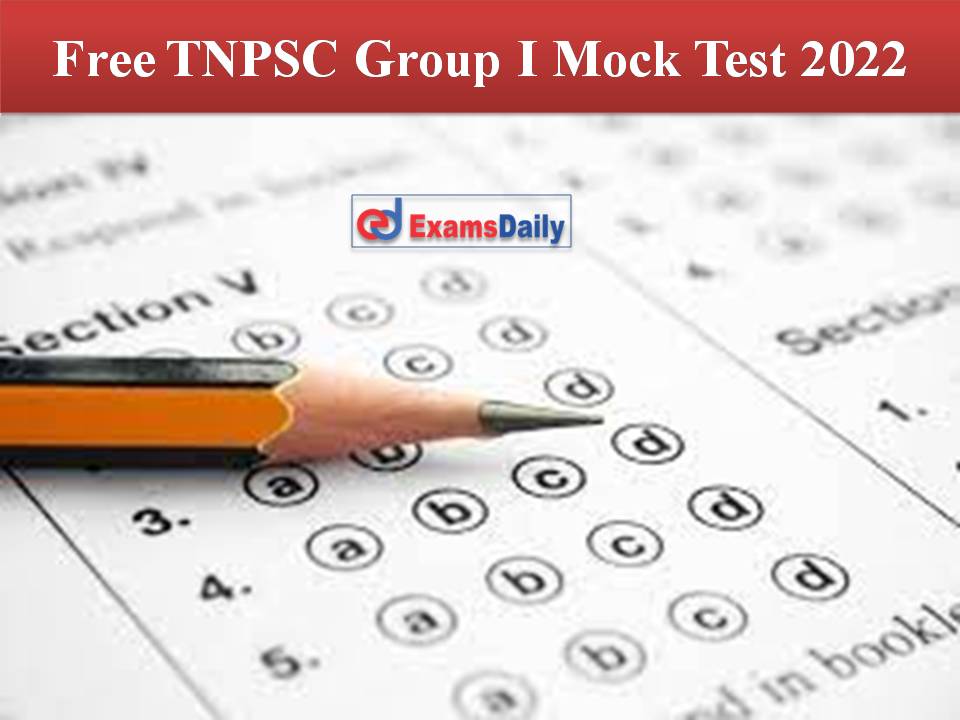tnpsc group i mock test 2022
