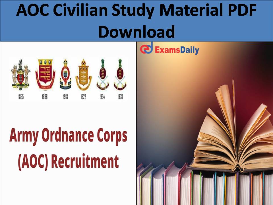 AOC Civilian Study Material PDF Download