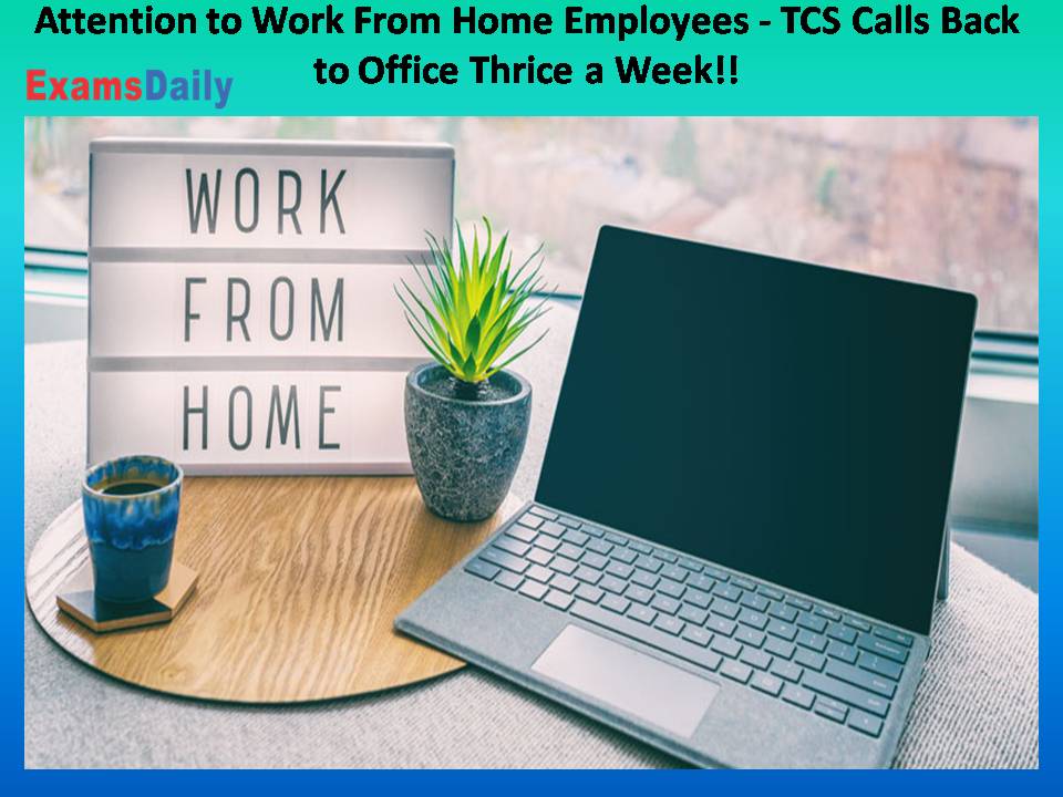 Attention to Work From Home Employees - TCS