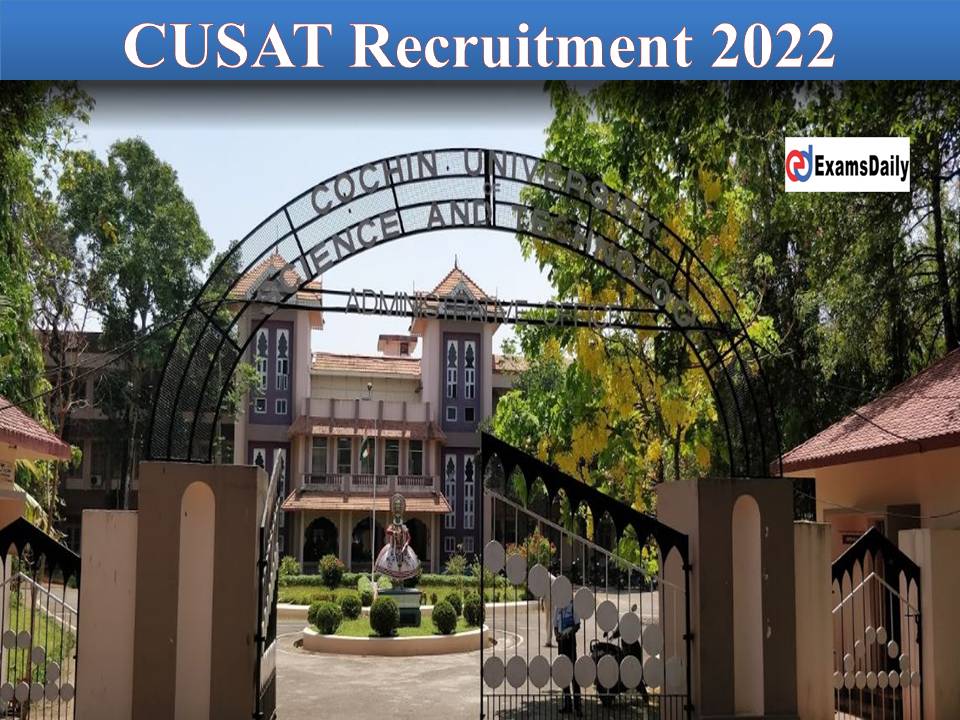 CUSAT Recruitment 2022 (1)