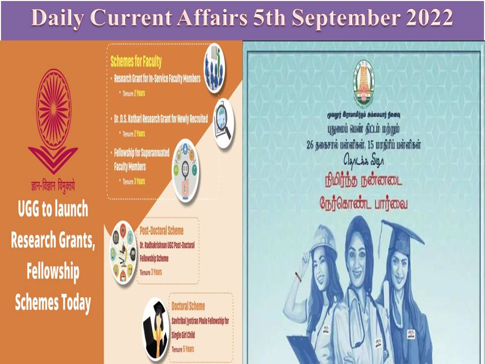 Daily Current Affairs 5th September 2022