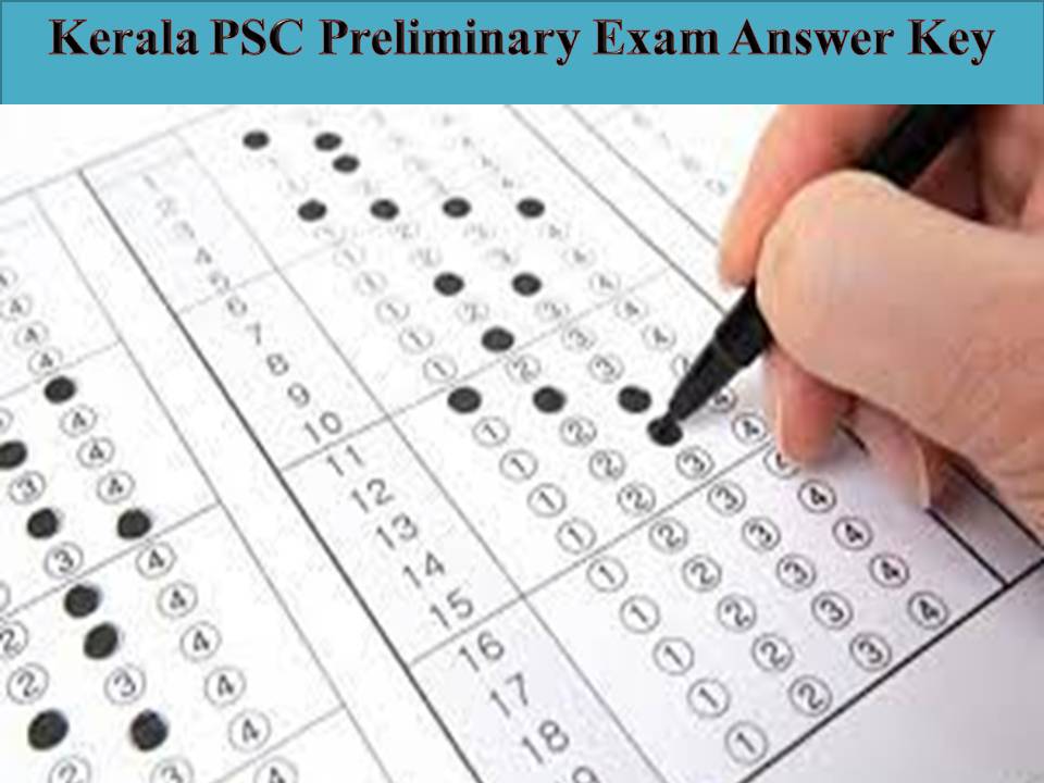 Kerala PSC Plus Two Level Preliminary Exam Answer Key 2022