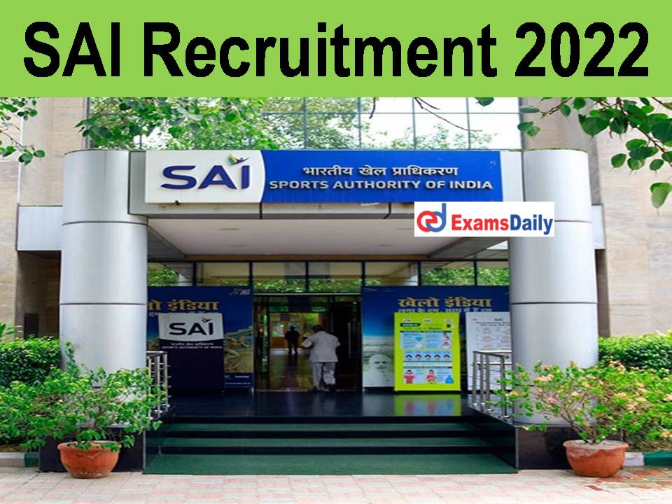SAI recruitment 2022