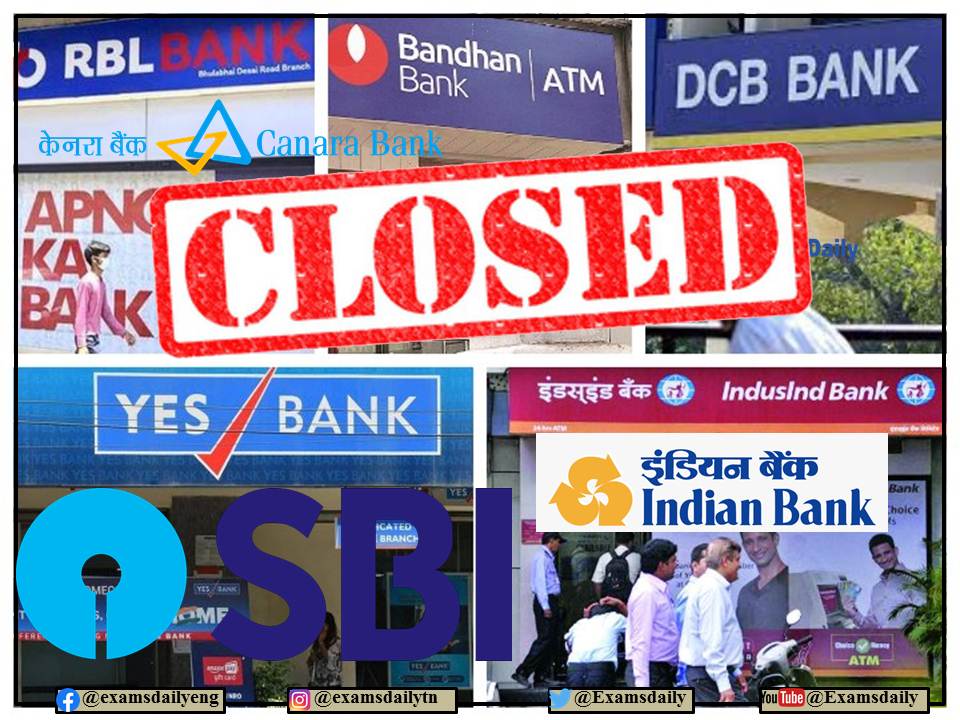 Banks will be remaining closed for total 21 days? Refer Details Here!!!
