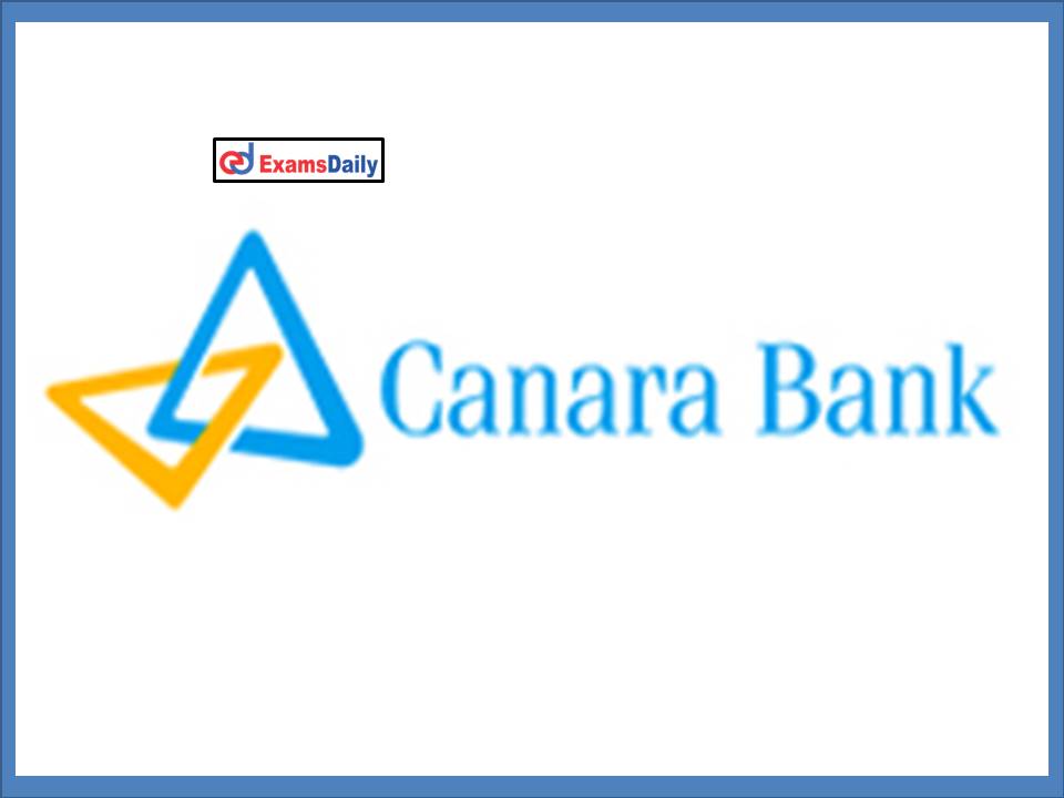Canara Bank Recruitment 2022