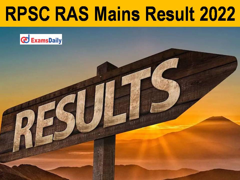 RPSC RAS Mains Result 2022