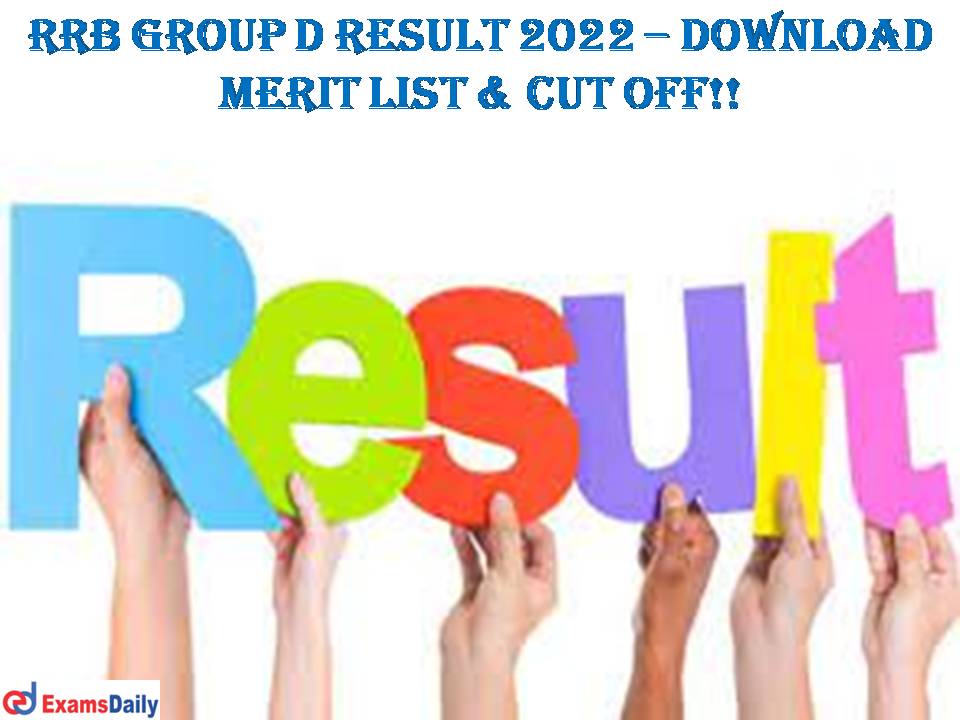 RRB Group D Result 2022