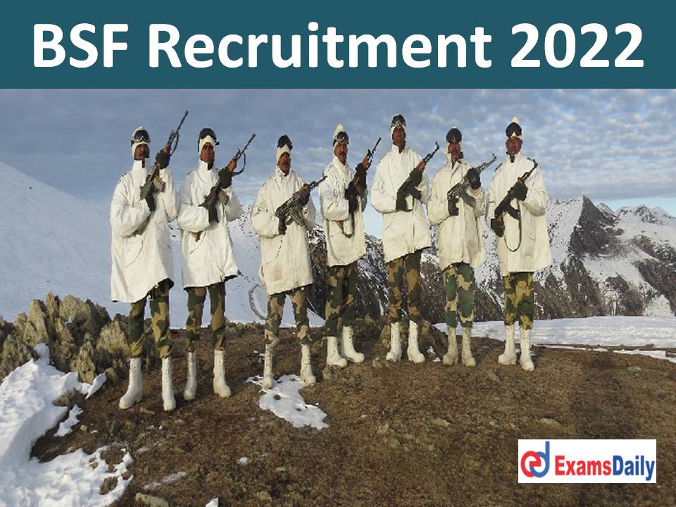BSF Recruitment 2022 Group C Out – Apply for 250+ Head Constable Vacancies!!!