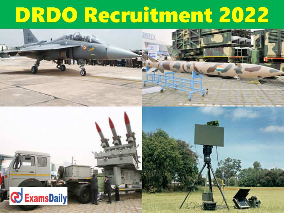DRDO Recruitment 2022 Notification Out – Salary up to Rs 75,000 Per Month