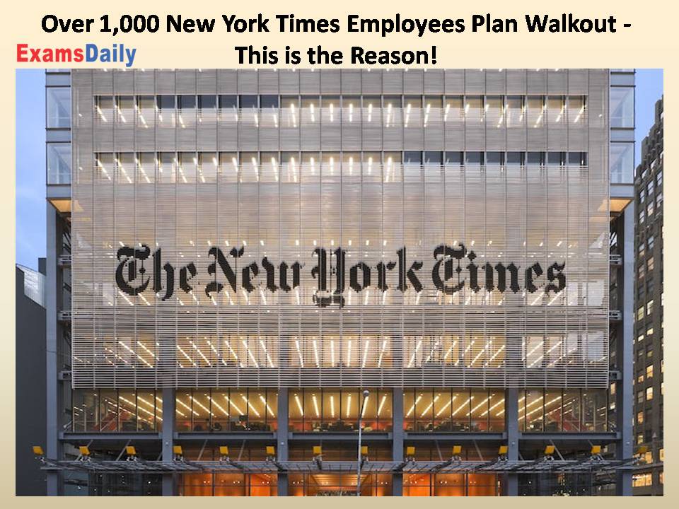 Over 1,000 New York Times Employees Plan Walkout