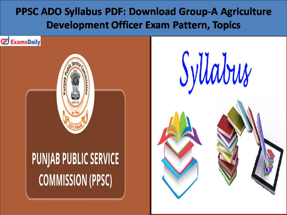 PPSC ADO Syllabus PDF