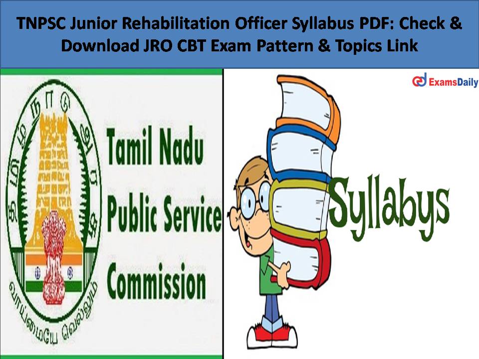 TNPSC Junior Rehabilitation Officer Syllabus PDF