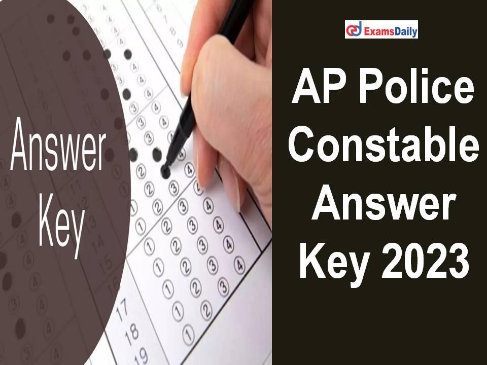 AP Police Constable Answer Key 2023