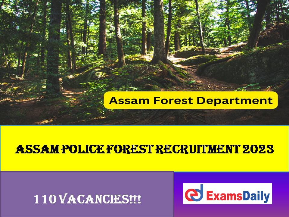 Assam Police Forest Recruitment 2023 Out – Apply Online for 110 SLPRB Vacancies!!!