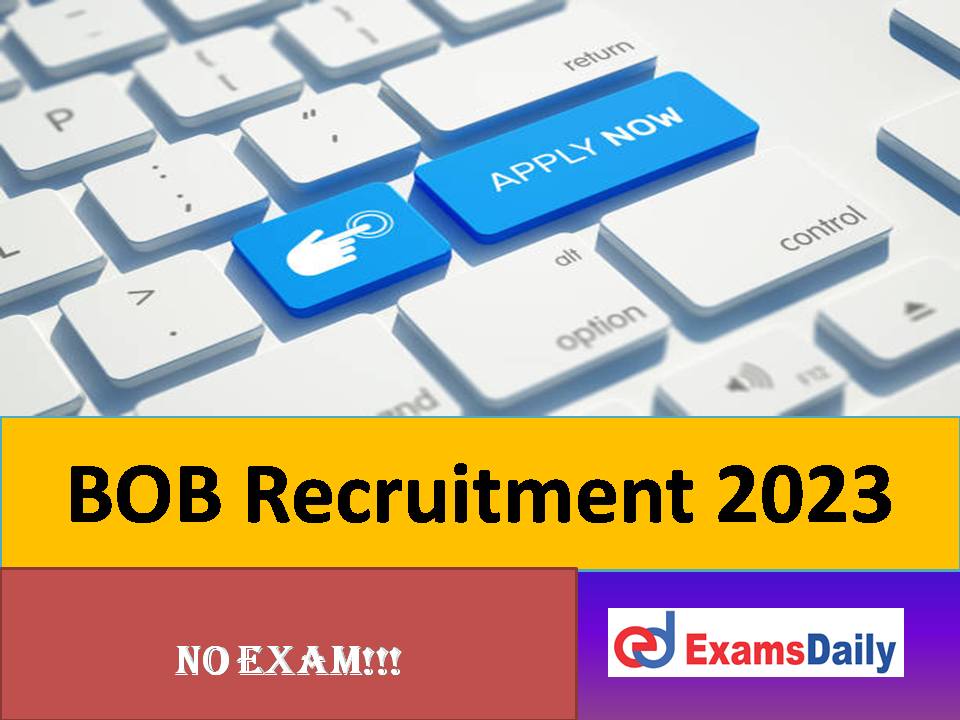BOB Recruitment 2023 Last Date - Chartered Accountant Qualification Required!!!