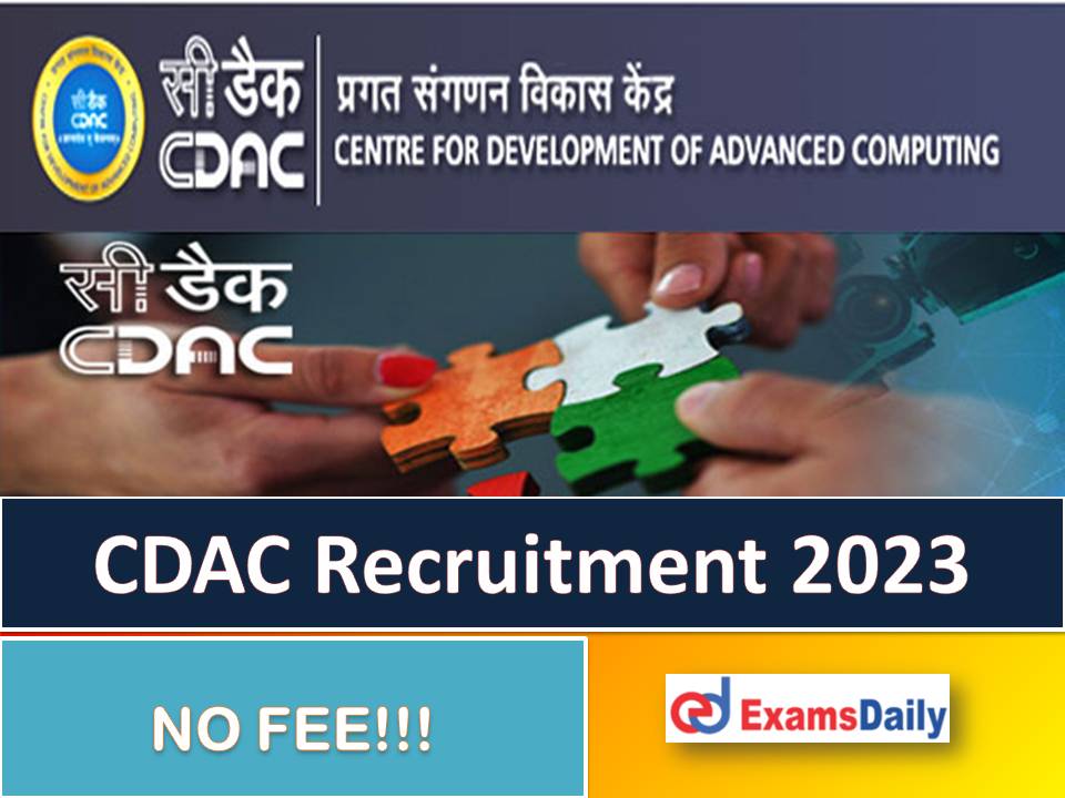 CDAC Recruitment 2023 Out – Degree Candidates can Apply!!!