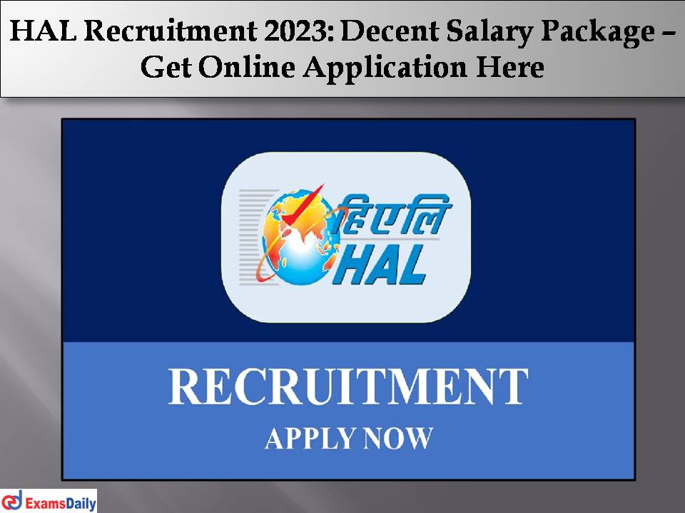 HAL Recruitment 2023