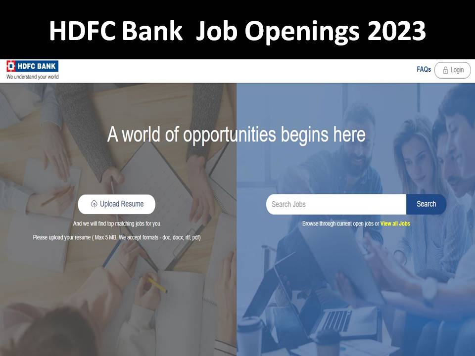HDFC Bank  Job Openings 2023
