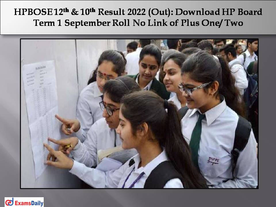 HPBOSE 12th & 10th Result 2022 (Out)