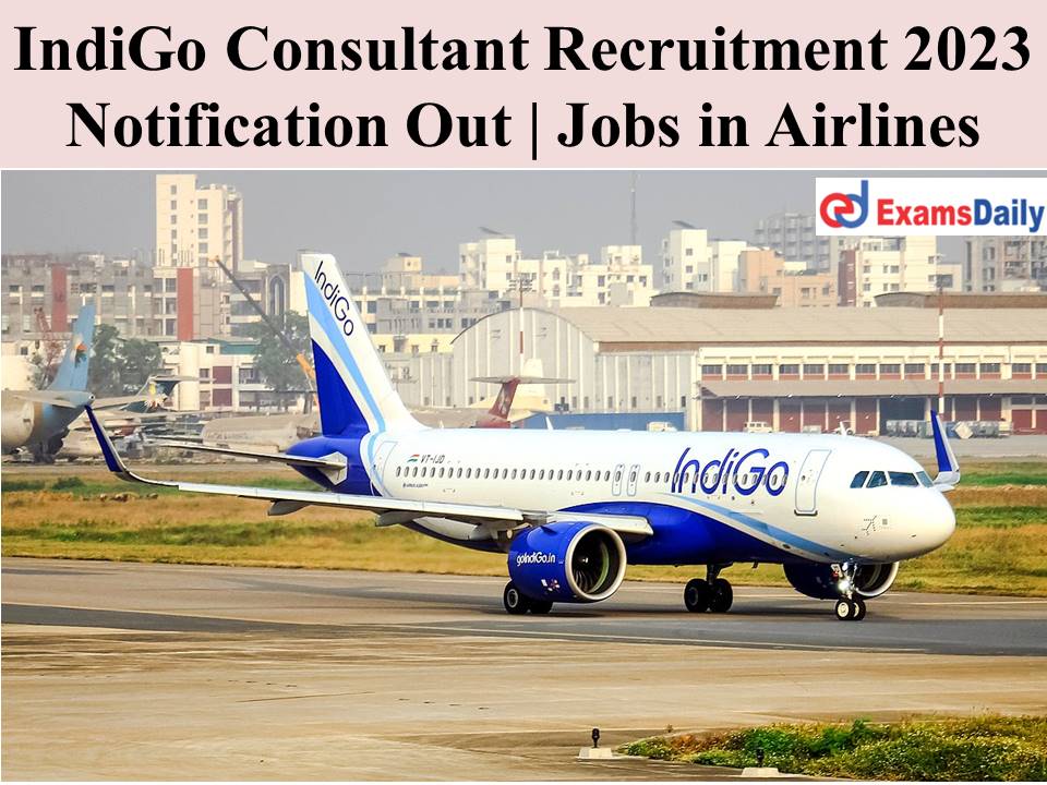 IndiGo Consultant Recruitment 2023 Notification Out