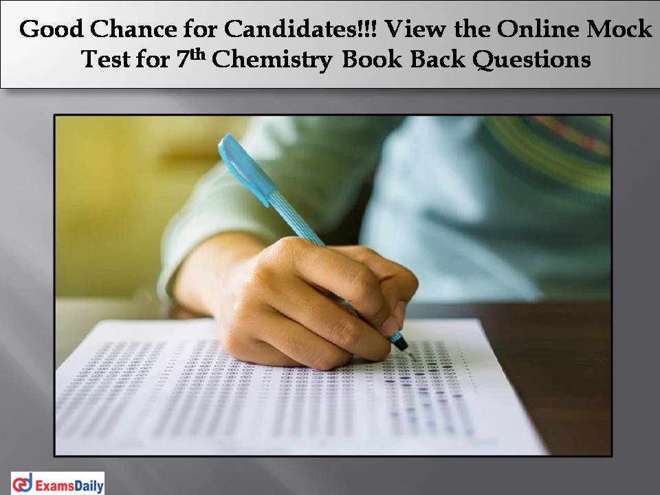 Online Mock Test for 7th Chemistry Book Back Questions