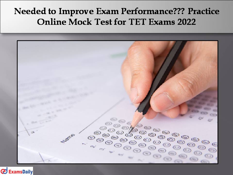 Online Mock Test for TET Exams 2022
