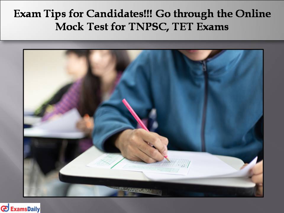 Online Mock Test for TNPSC, TET Exams
