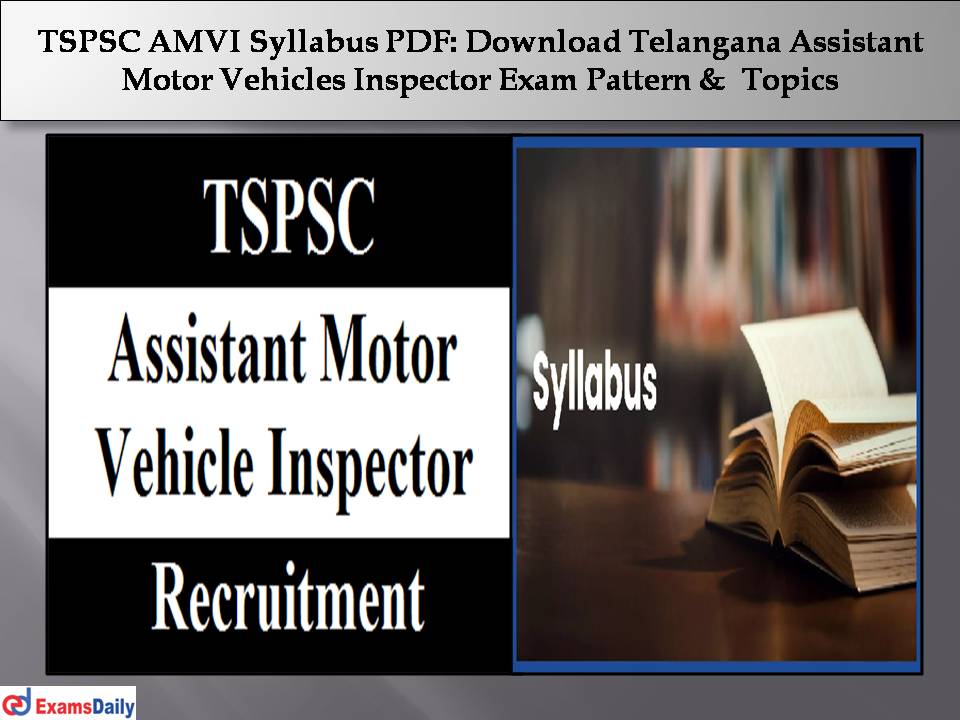 TSPSC AMVI Syllabus PDF
