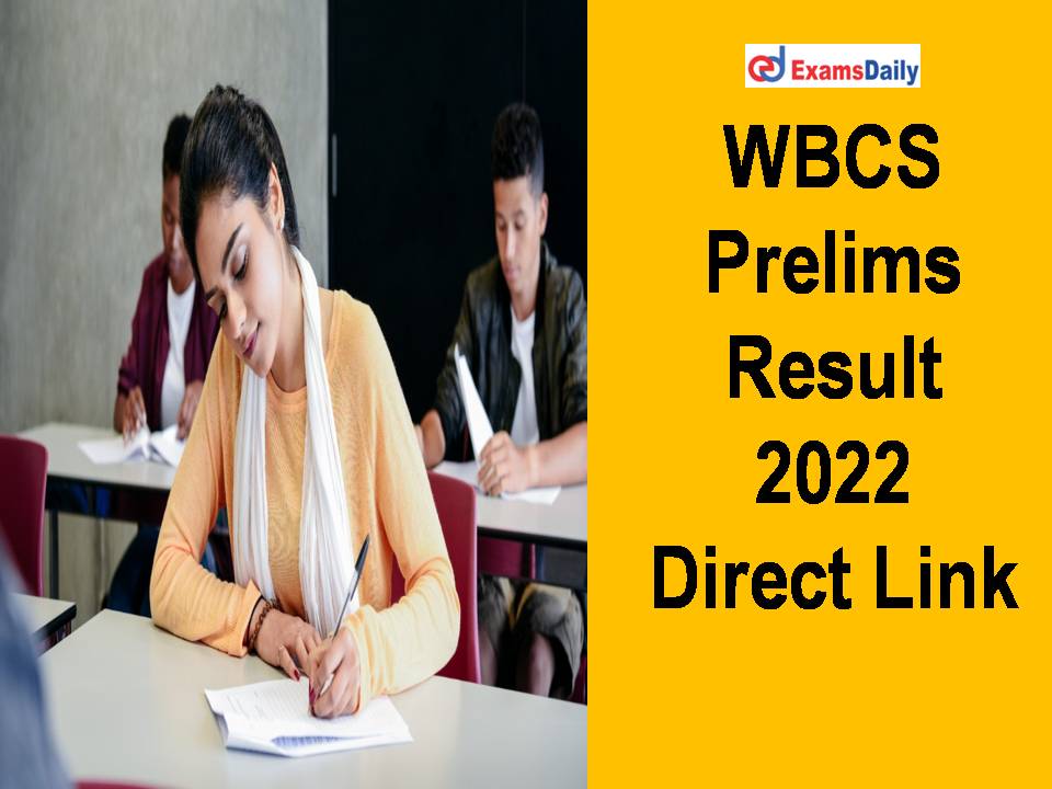 WBCS Prelims Result 2022 Direct Link