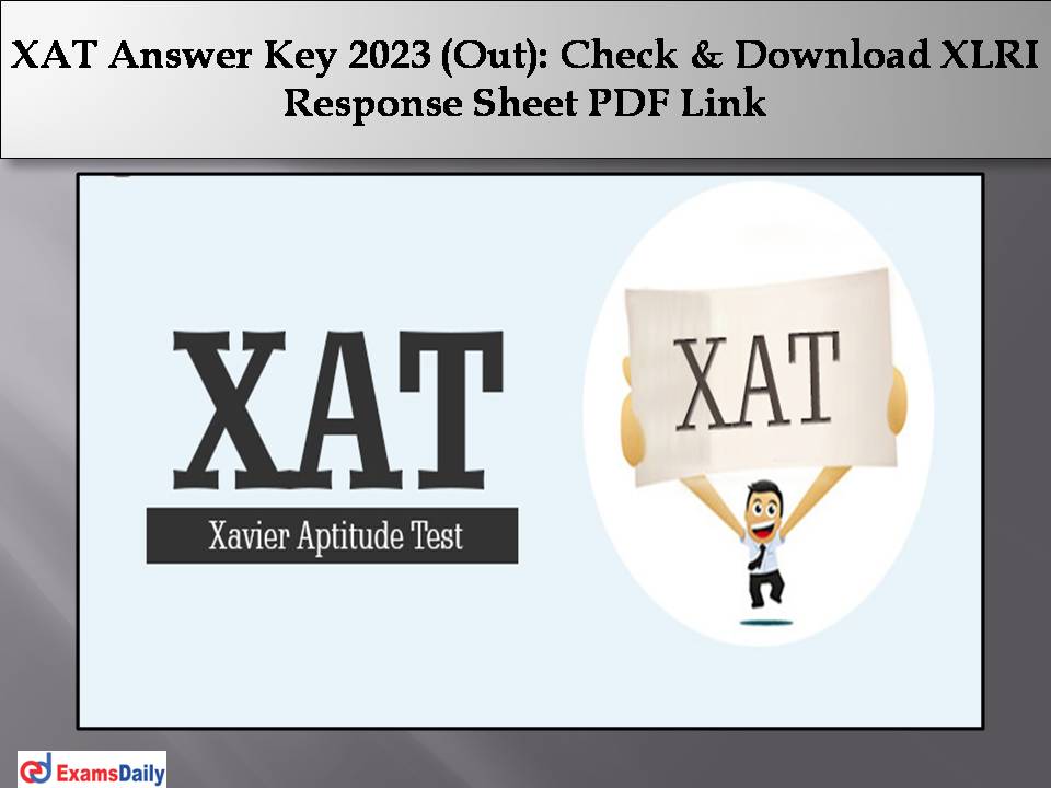 XAT Answer Key 2023 (Out)