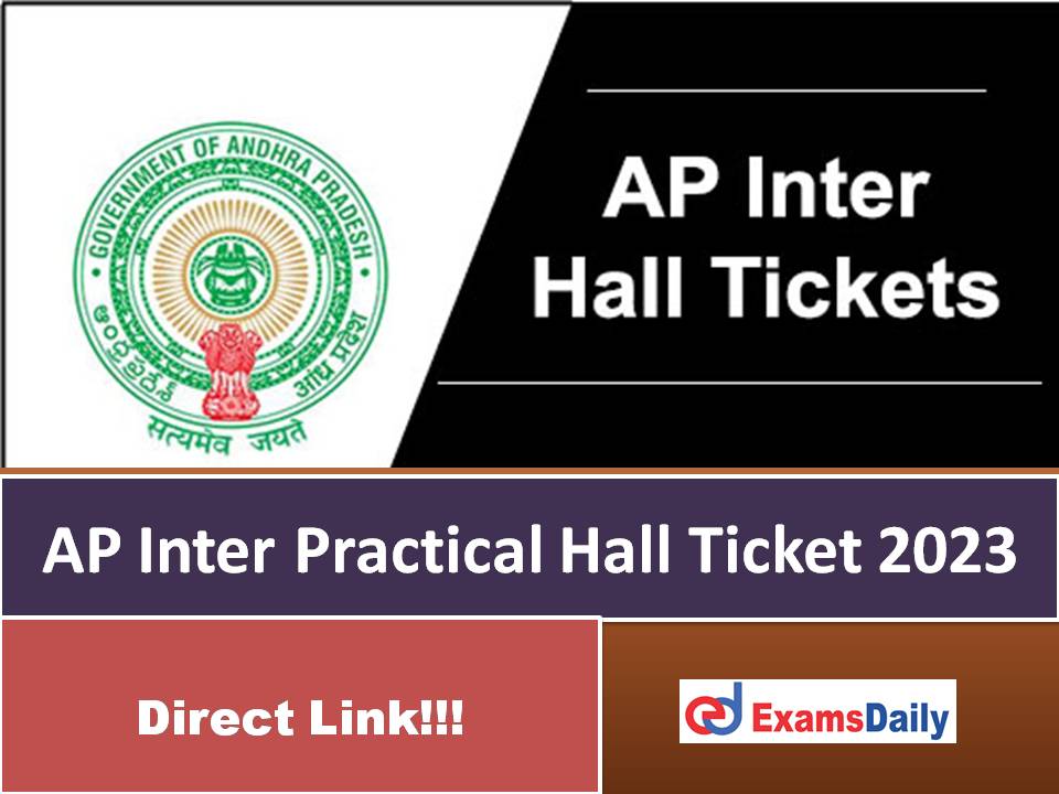 AP Inter Practical Hall Ticket 2023 Out Manabadi Download APBIE