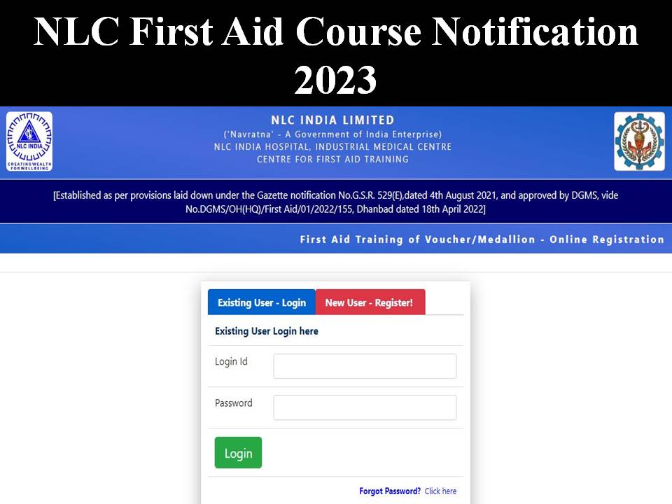 NLC First Aid Course Notification 2023