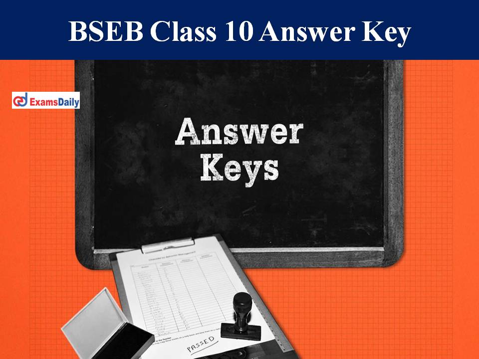 BSEB Class 10 Answer Key