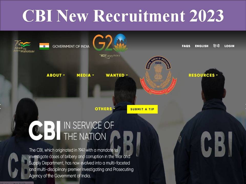 CBI New Recruitment 2023