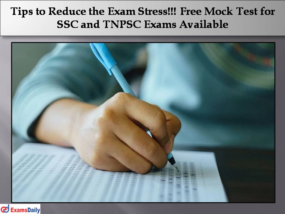 Free Mock Test for SSC and TNPSC Exams Available