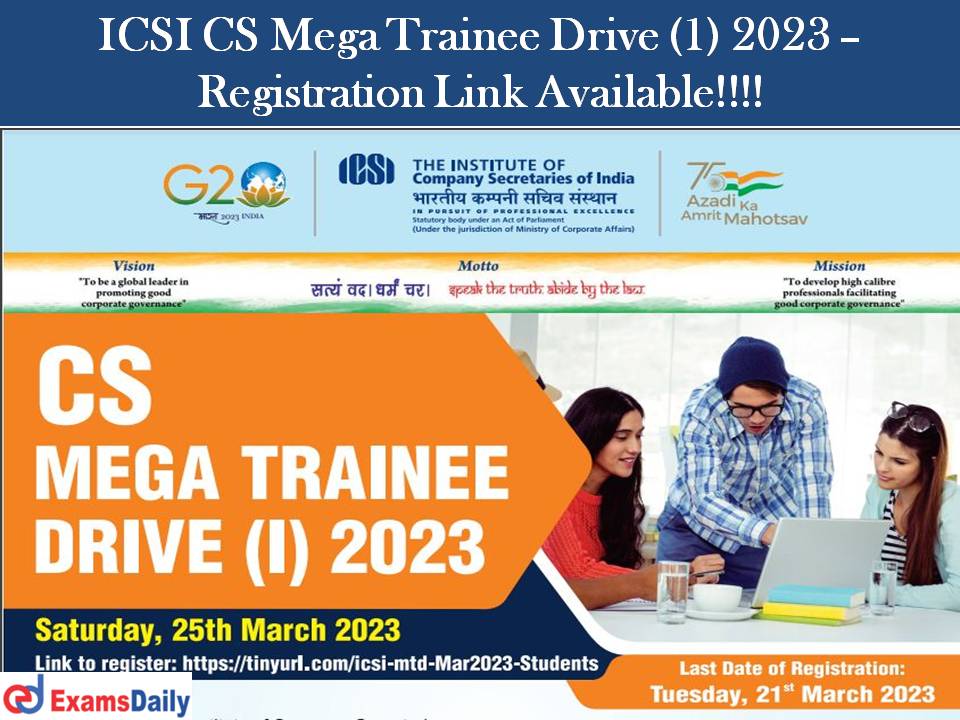 ICSI CS Mega Trainee Drive