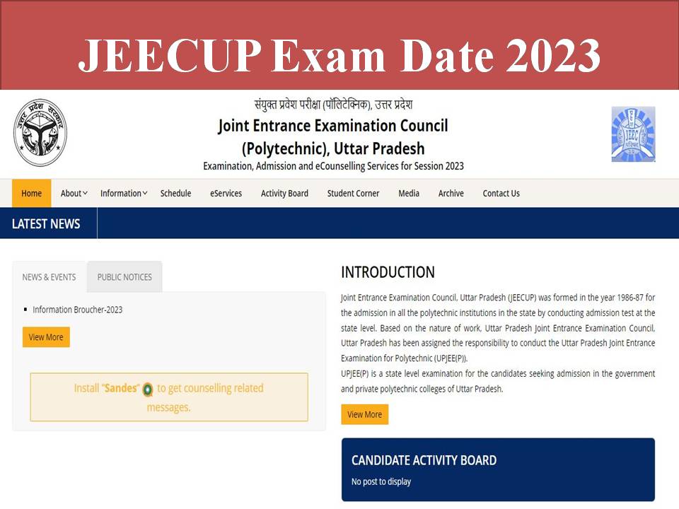 JEECUP Exam Date 2023