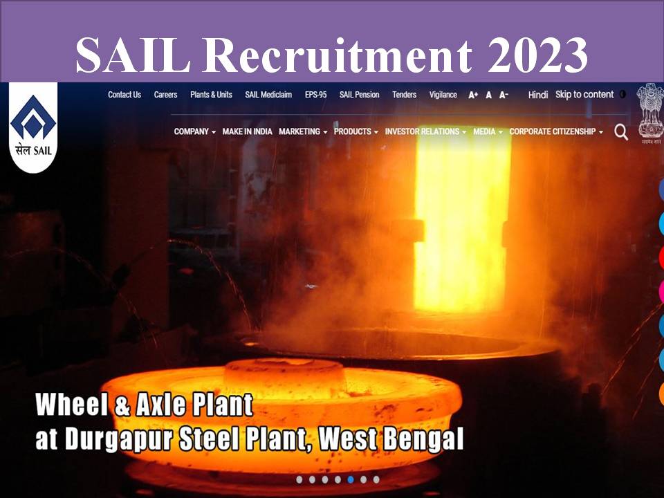 Last Date to Apply for SAIL Recruitment 2023