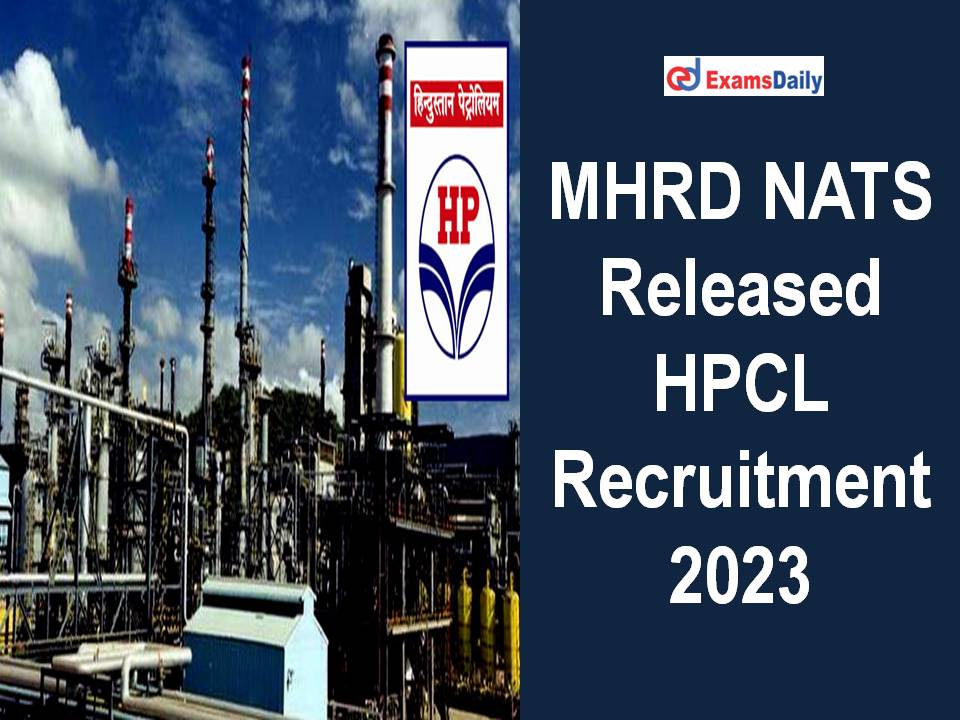 MHRD NATS Released HPCL Recruitment 2023